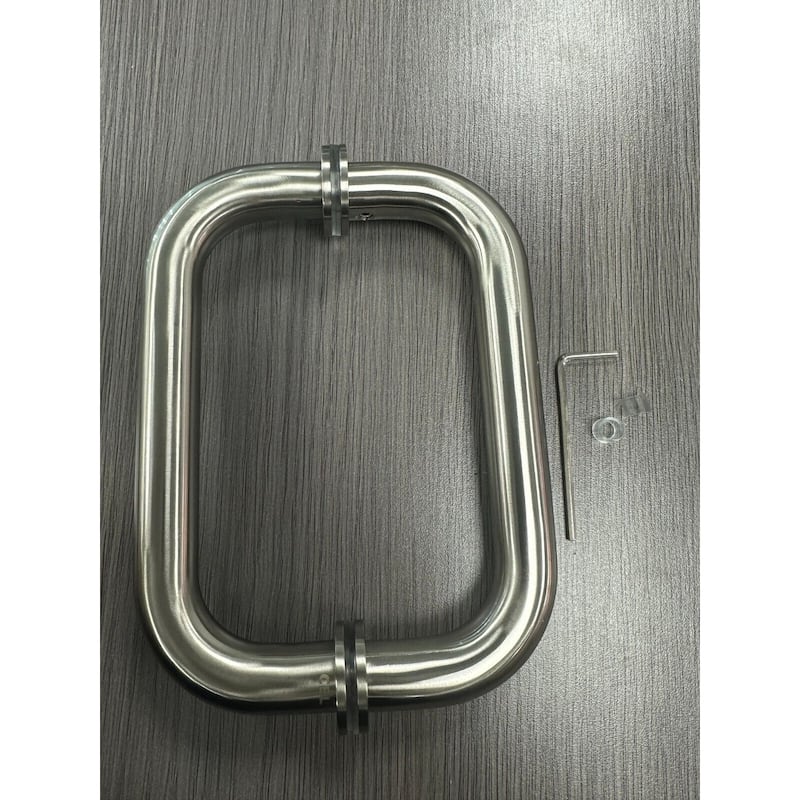CEL 6"x6" Tubular Stainless Steel Back to Back Shower Door Pull Handle