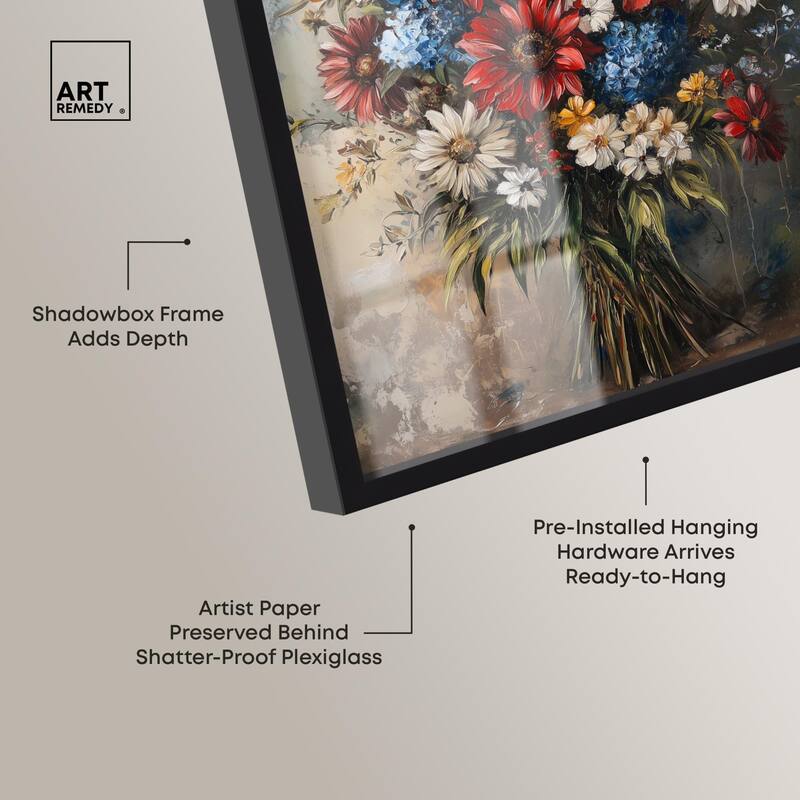 Symphony of Flowers II Shadowbox by Art Remedy