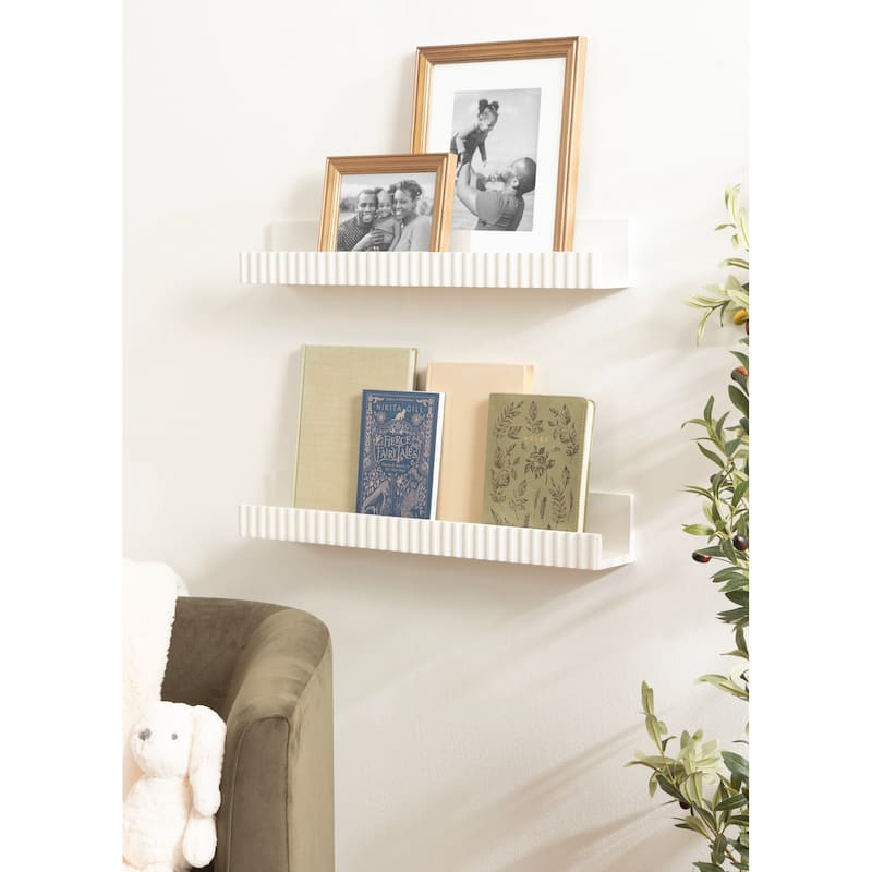 Kate and Laurel Furrow Ledge Shelf Set.
