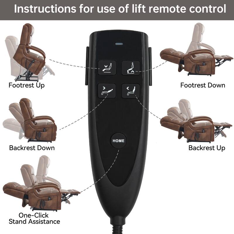 Infinite Position Dual Motor Power Lift Recliner with Heat Massage & Heavy Duty Motion Mechanism
