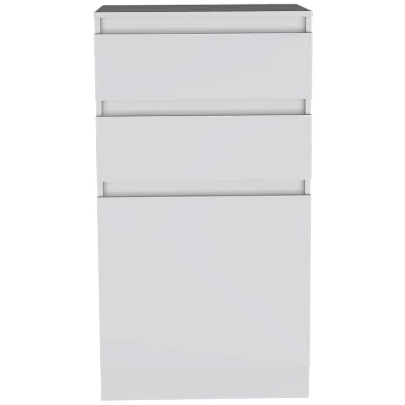 2 Drawer Vertical Chest with Mirror and Jewelry Box Storage