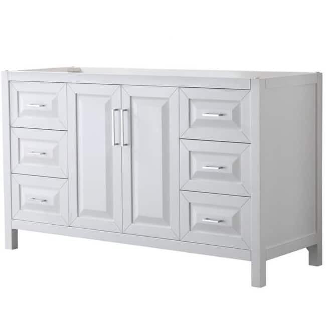 Wyndham Collection Daria 59" Single Free Standing Vanity Cabinet Only