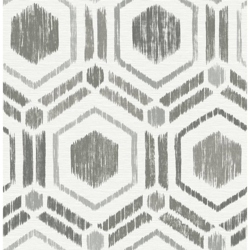 A-Street Prints Borneo Taupe Geometric Grasscloth Wallpaper