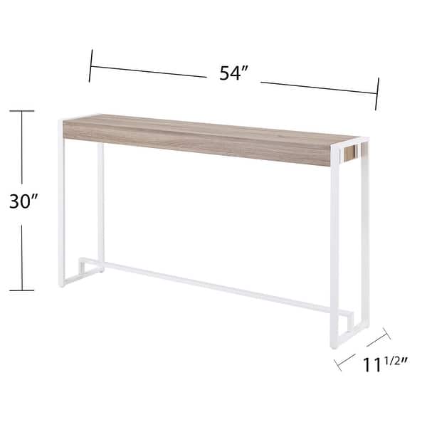 dimension image slide 4 of 5, SEI Furniture Macen Modern Narrow Industrial Console Table