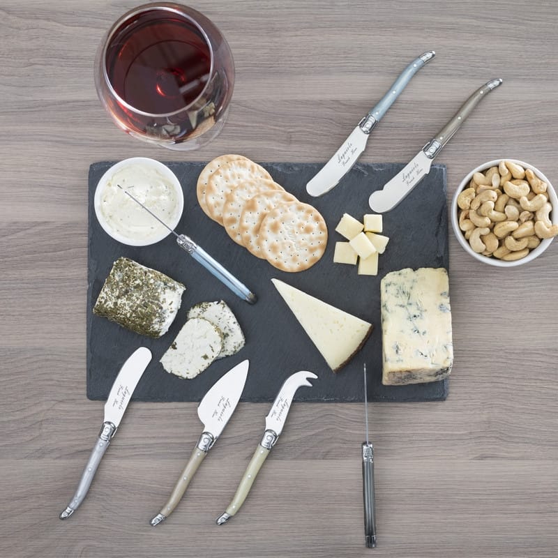 French Home Laguiole 7-Piece Mother of Pearl Cheese Knife and Spreader Set