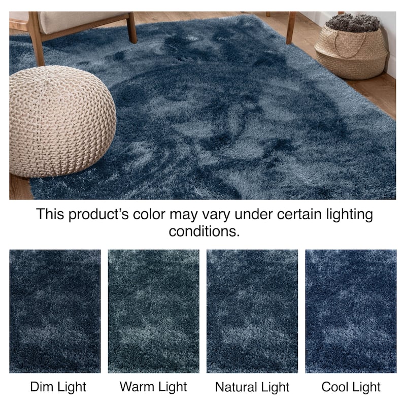 Well Woven Feather Liza Solid Shag Area Rug
