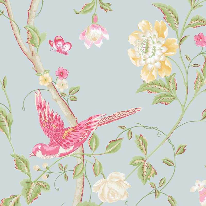 Laura Ashley Summer Palace Duck Egg Wallpaper