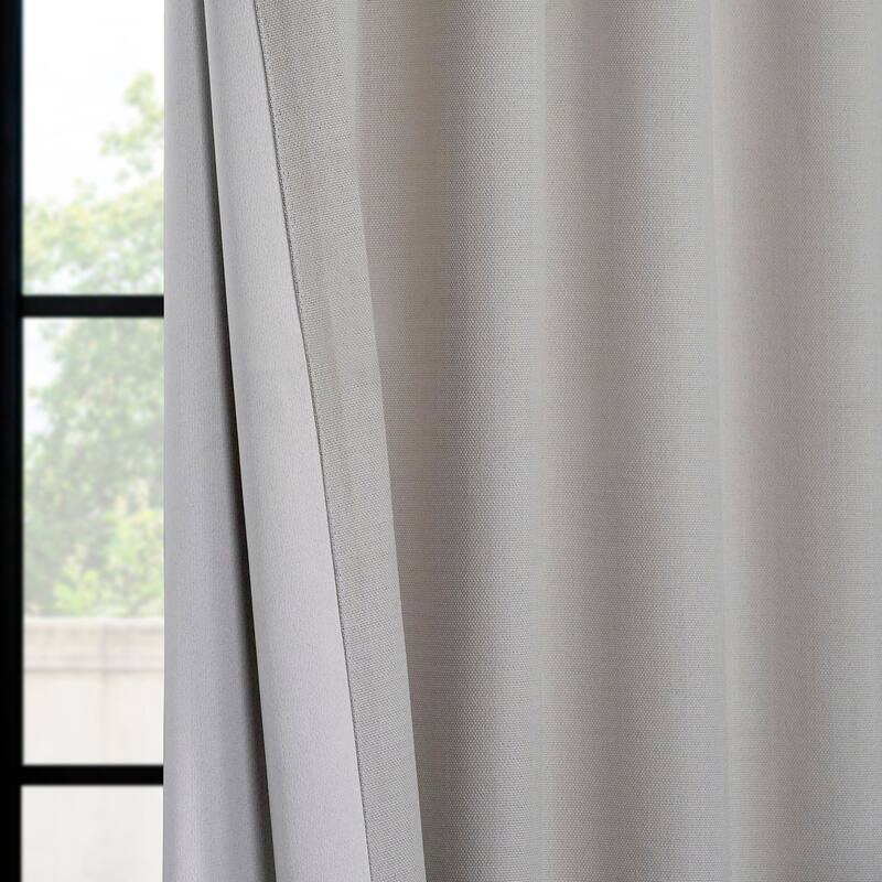 Exclusive Fabrics Grommet Textured Faux Linen Room Darkening Curtains for Bedroom & Living Room Curtains (1 Panel)