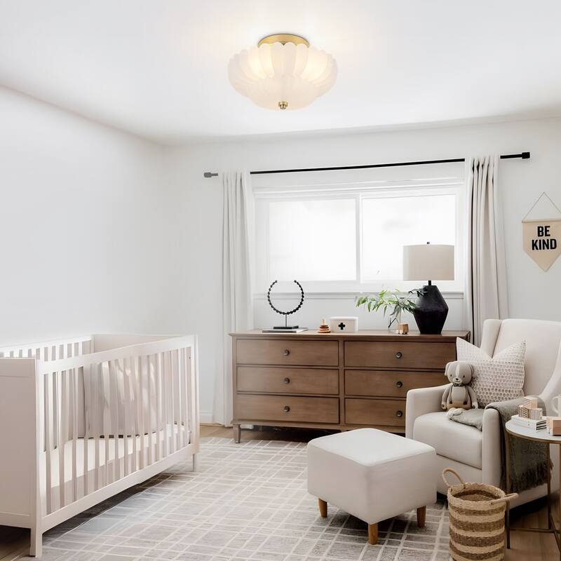 Starsky Modern 3-light Glass Semi Flush Mount