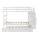 preview thumbnail 26 of 25, Modern & Clean Design Twin over Twin Bunk Beds With Twin Trundle and Stairway Storage Function