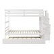 preview thumbnail 13 of 12, Twin over Twin Bunk Beds with Twin Trundle and Stairway Storage for Enhanced Space Utilization