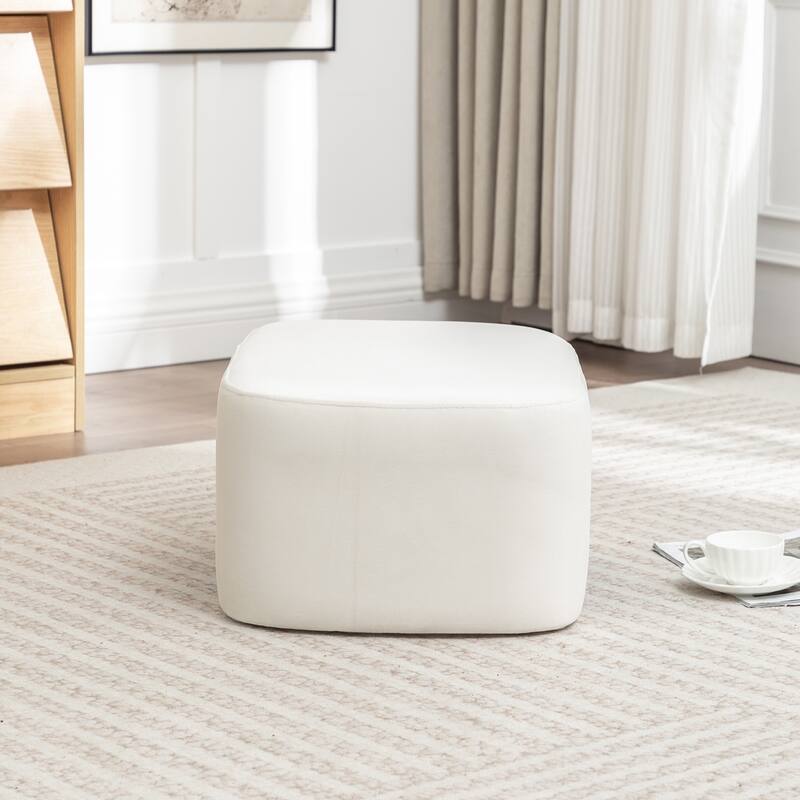 SEYNAR Modern Velvet Rectangle Accent Ottoman