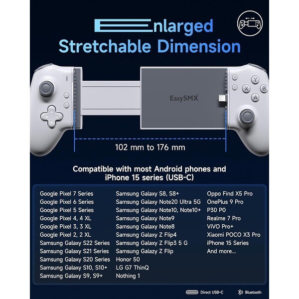 EasySMX M15 Mobile Gaming Controller With Hall Effect sticks and