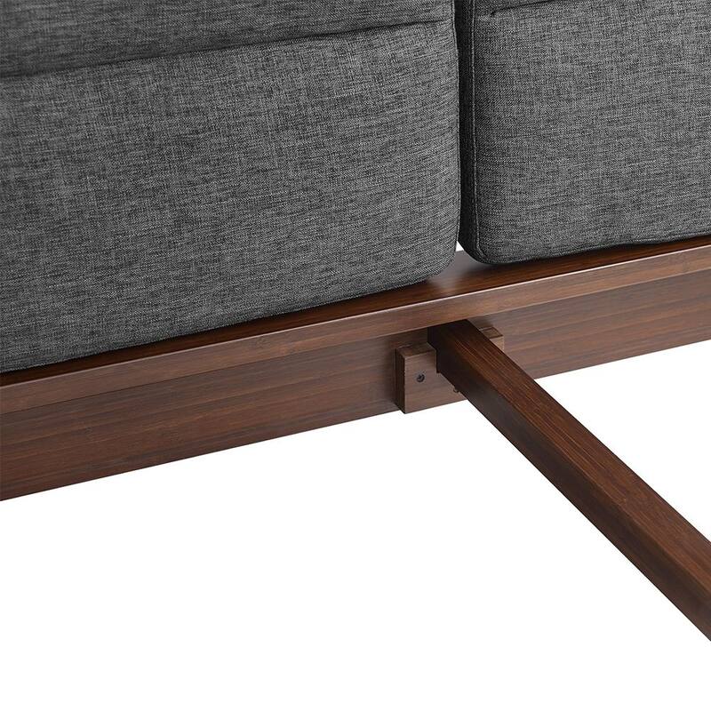 Landon King Platform Bed with Fabric, Crimson