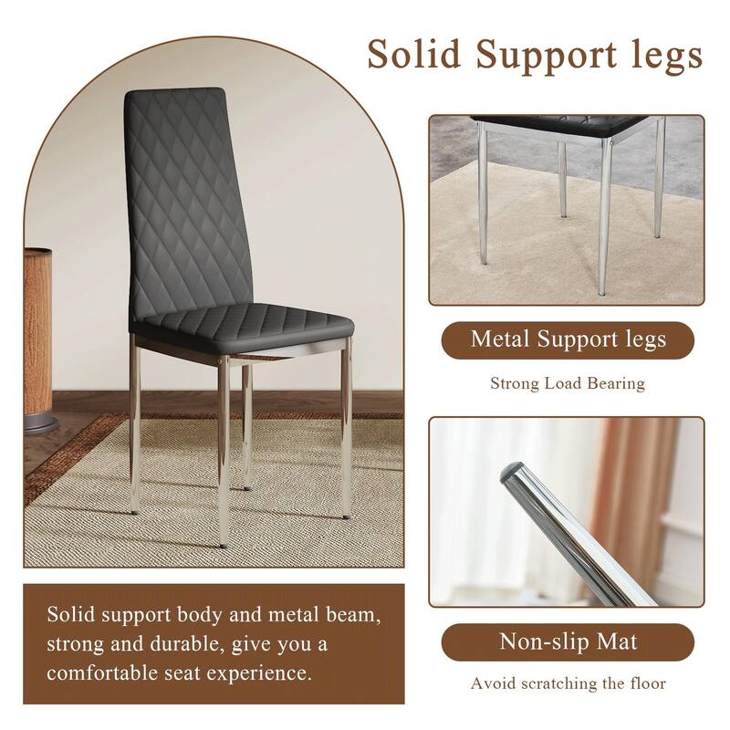 Armless High Backrest Dining Chair