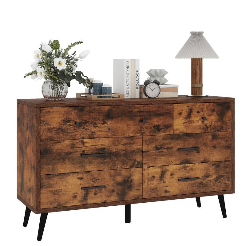 Moasis 47" W 6 Drawers Double Dresser for Bedroom, Chests of drawers
