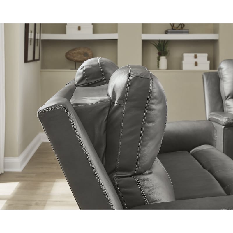 Signature Design by Ashley Burnley Power Reclining Loveseat with Console - 75" W x 41" D x 43" H