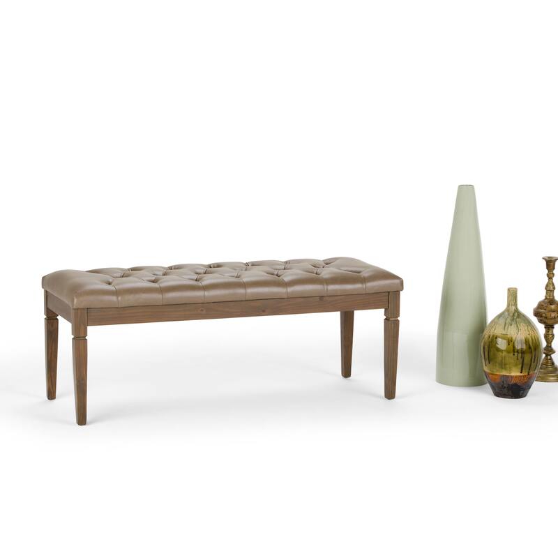 WYNDENHALL Hopewell 48 inch Wide Traditional Rectangle Ottoman Bench