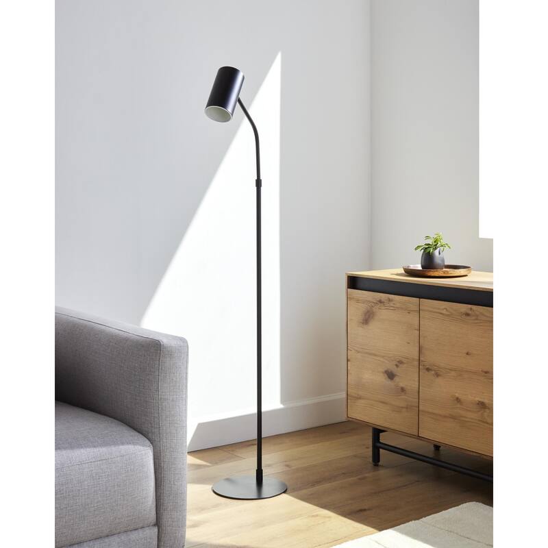 Livabliss Ivel Rustic Accent Floor Lamp - 62"H x 15"W x 11"D - Black