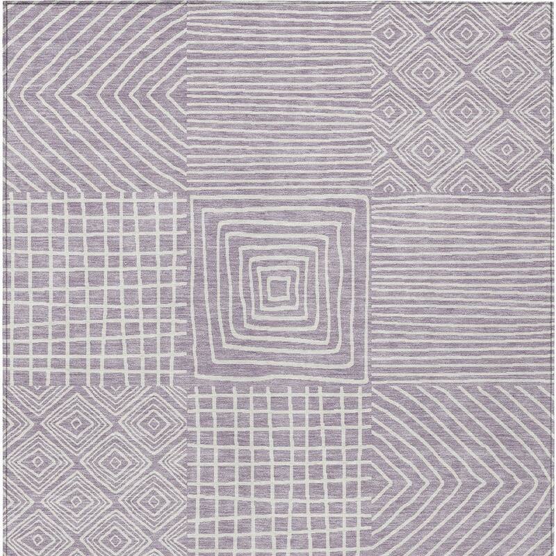 HomeRoots Geometric Transitional Rectangle Outdoor Rug