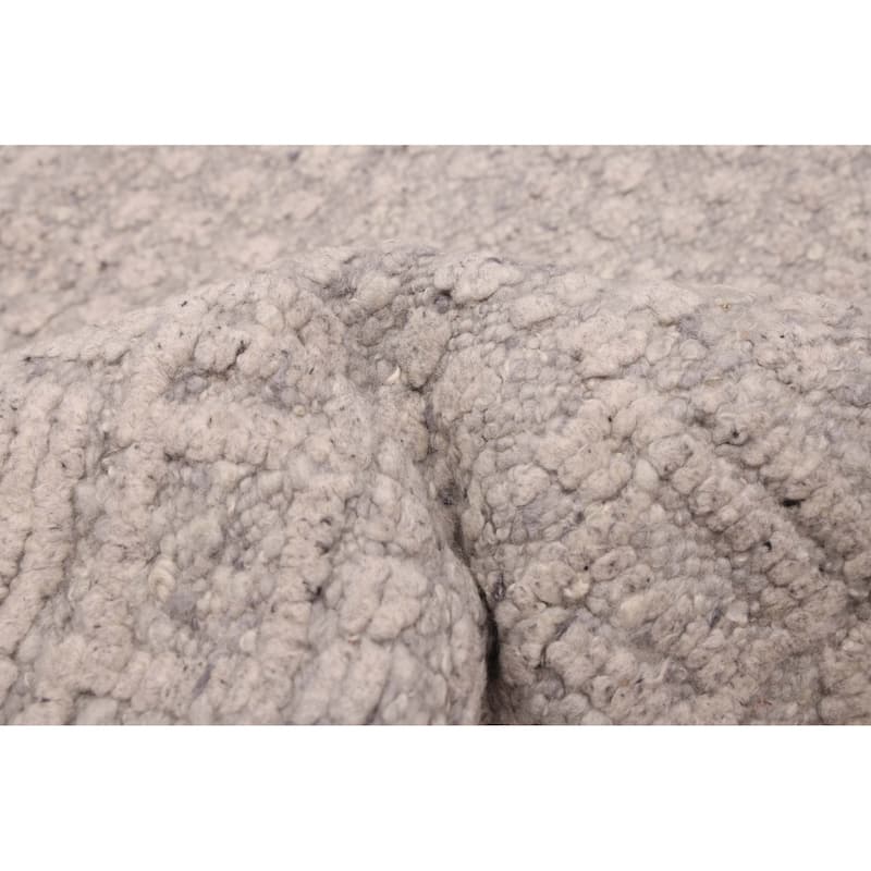 ECARPETGALLERY Hand-knotted Looma Grey Wool Rug - 8'0 x 9'9