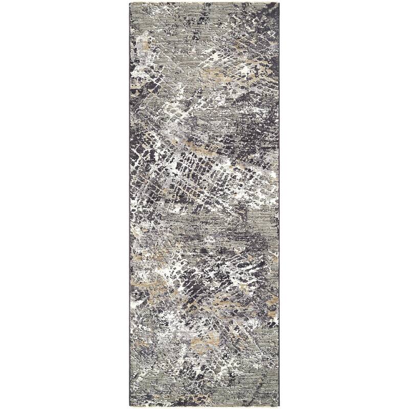Livabliss Gakko Rustic Area Rug - Medium Gray - 2'7" x 10'