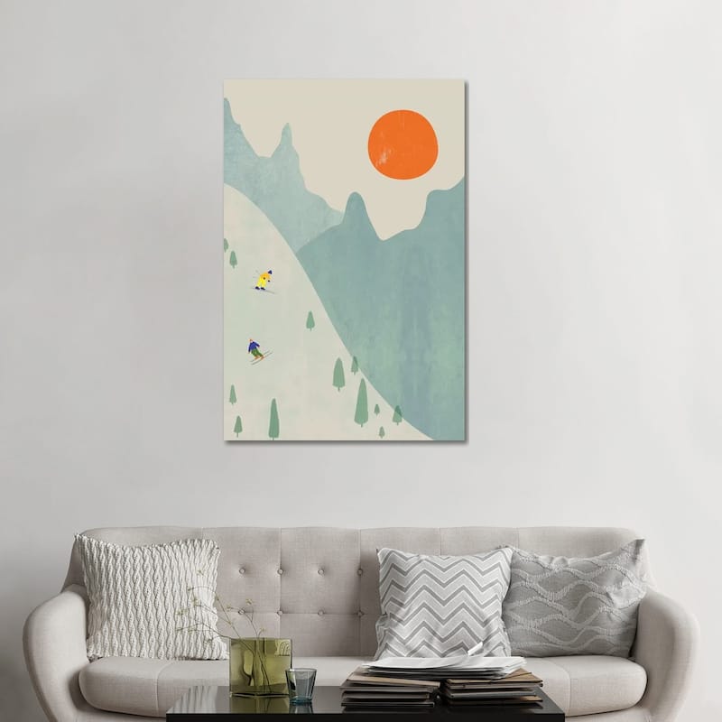 iCanvas "Ski Set Ii" by Flatowl Canvas Print - 48x32x1.5