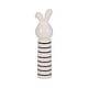 preview thumbnail 20 of 32, Ceramic Lines Bunny with Heart Figurine - White