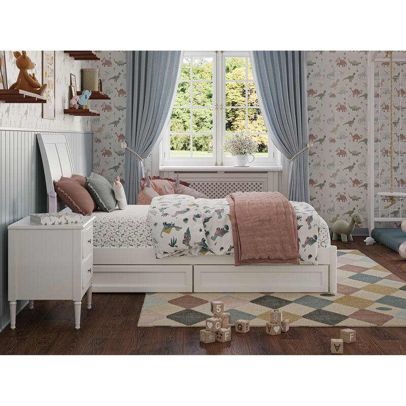 Andorra Platform Bed with Panel Footboard and Storage Drawers