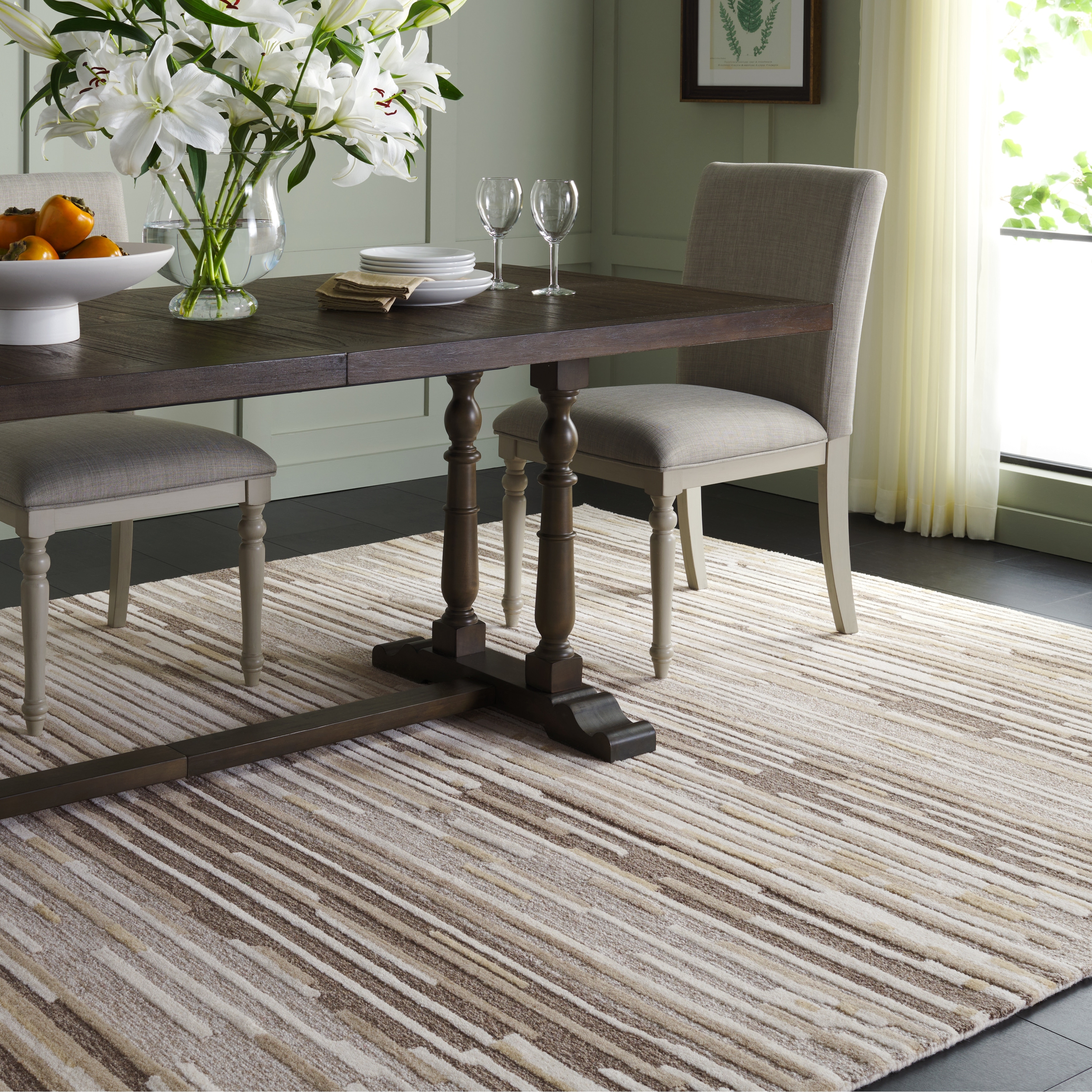 Martha Stewart by SAFAVIEH Dubica Rustic Stripe Wool Rug