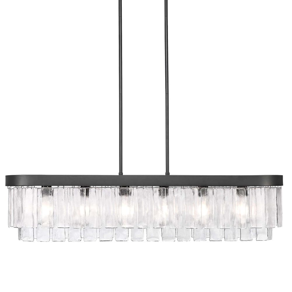 Golden Lighting 1768-LP HWG Ciara 6 Light 42" Wide Linear Pendant