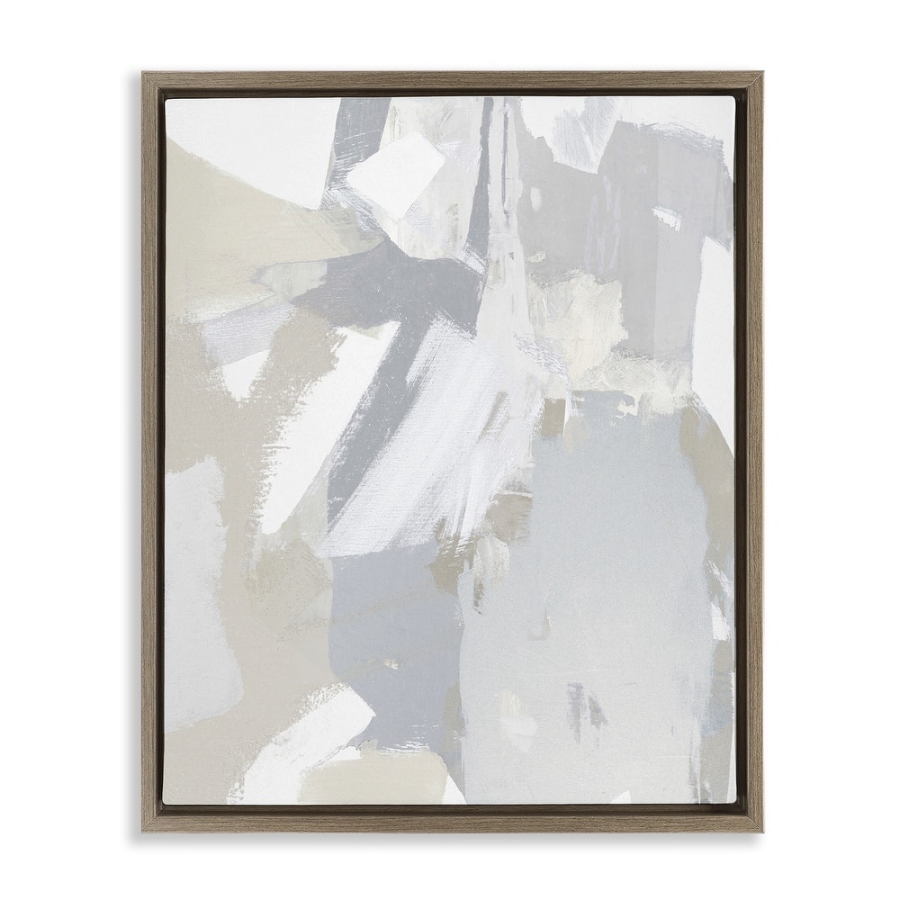 Stupell Neutral Tones Grey & Beige Framed Floater Canvas Wall Art Design By Rachel Springer