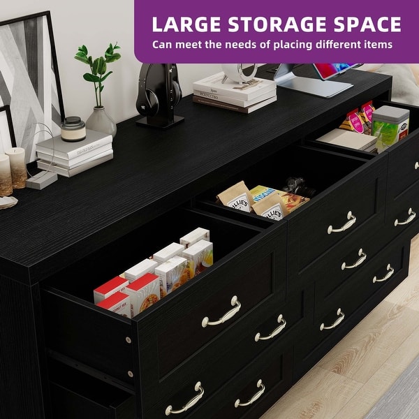 Moasis 7 Drawers Double Dresser Chests of Drawers with USB Charging Station  - Bed Bath & Beyond - 41281729