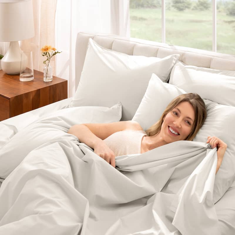 Bare Home Organic Cotton Sheet Set - Crisp Percale Weave