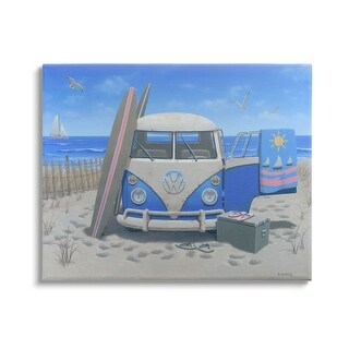 Stupell Tropical Summer Beach Van Canvas Wall Art by Richard Courtney ...
