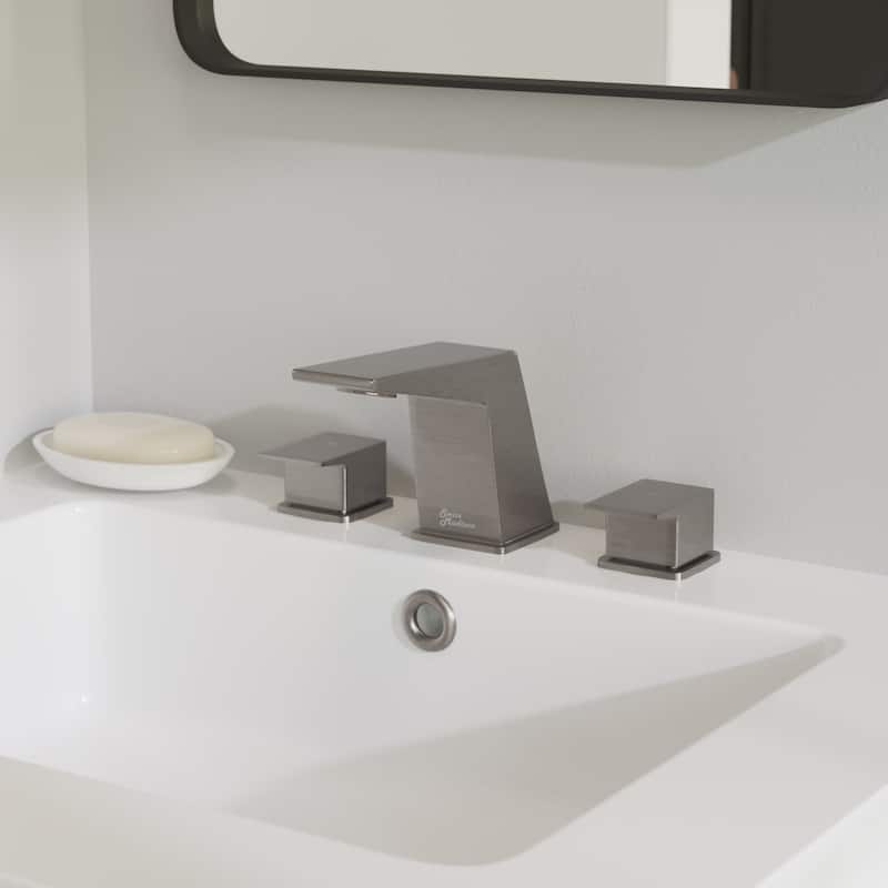 Swiss Madison SM-BF32 Carre 1.2 GPM Widespread Bathroom Faucet - Brushed Nickel