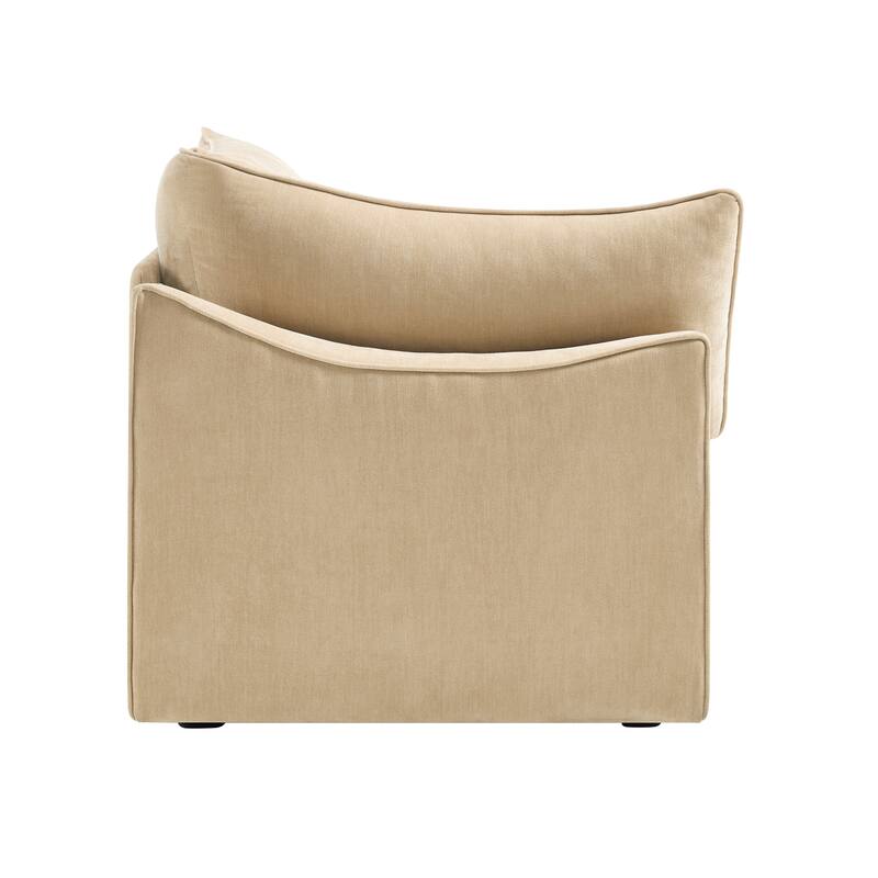LSF Velvet Sofa in Wheat Color Comfortable Living Room Couch