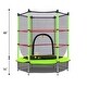 preview thumbnail 8 of 9, Green 55" Round Exercise Jumping Trampoline w/ Safety Pad - 55" x 64" (D x H)
