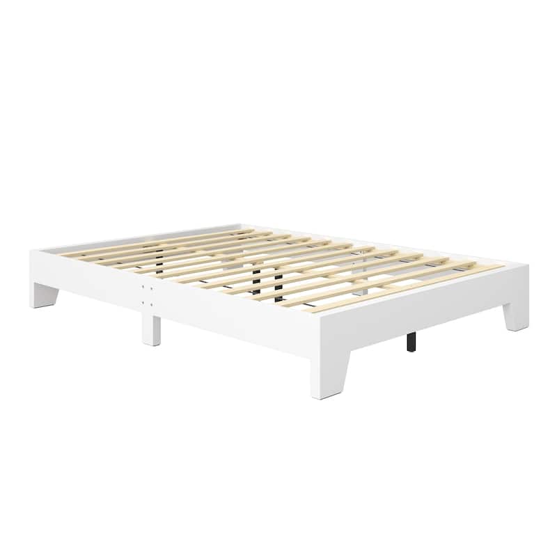 Boyd Sleep Lugano Wood Platform Bed Frame, Modern No Headboard Design, Easy Assembly