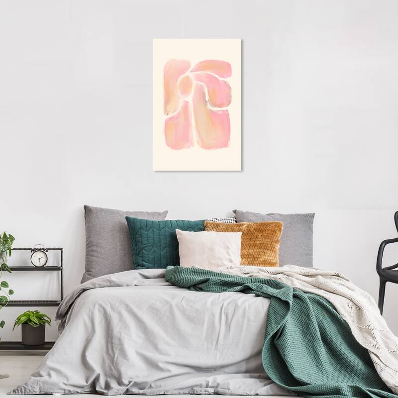Wynwood Studio Canvas Floral and Botanical Petals Together Pink and Light Pink Modern & Contemporary Wall Art Canvas Print - 36 x 24