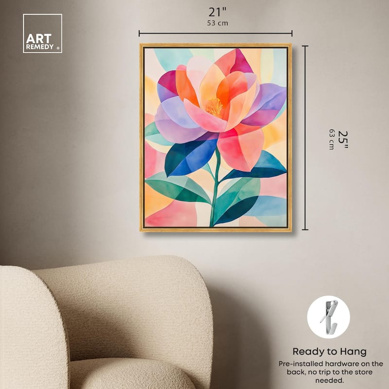 Ail Geofloral II Canvas by Art Remedy