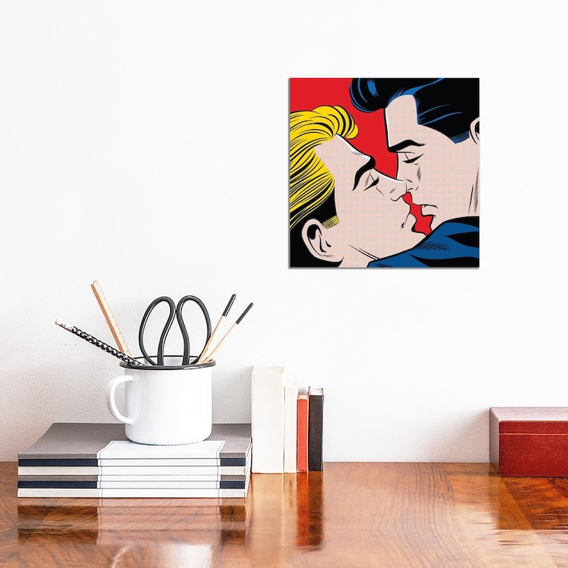 iCanvas "Kiss" by Joseph McDermott Canvas Print - 12x12x1.5