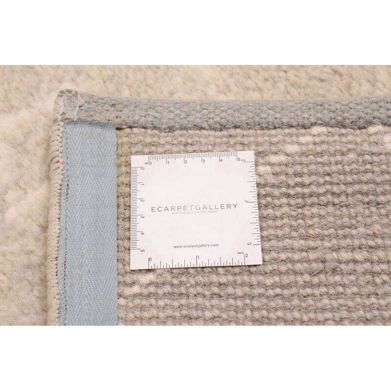 ECARPETGALLERY Hand-knotted Tangier Khaki Wool Rug - 2'11 x 11'9