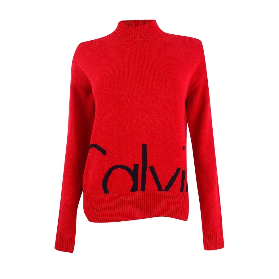 red calvin klein sweater