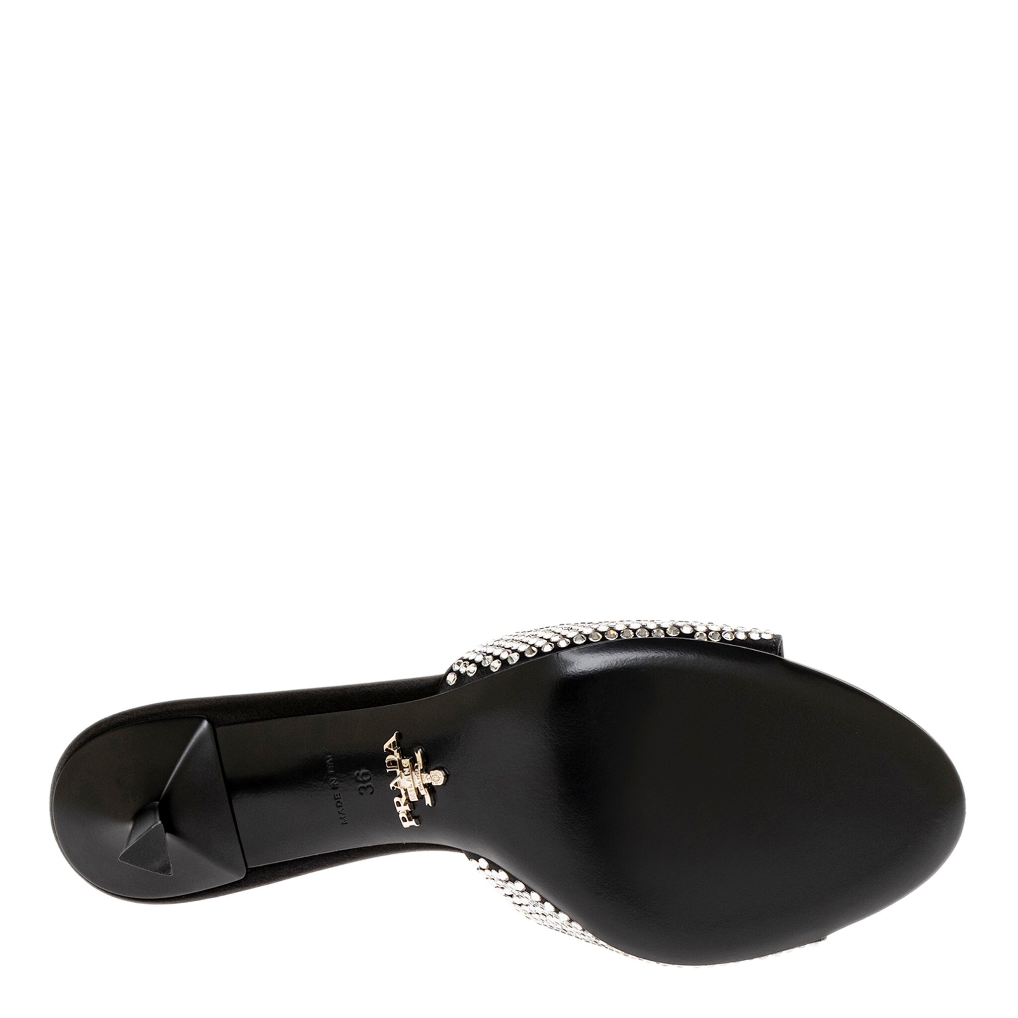 Prada Crystal Embellished Mules - Overstock - 43005288