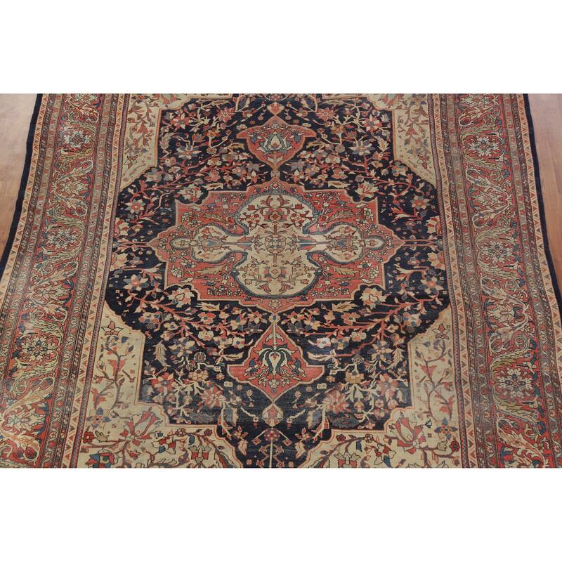 Vegetable Dye Sarouk Farahan Persian Area Rug Handmade Wool Carpet - 8'7" x 11'5"