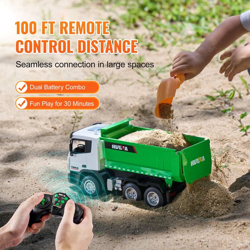 RC Dump Truck Toy for Toddlers Kids Boys and Girls Age 8+