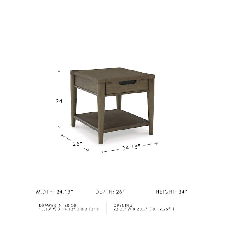 Signature Design by Ashley Roanhowe Brown End Table - 24"W x 26"D x 24"H