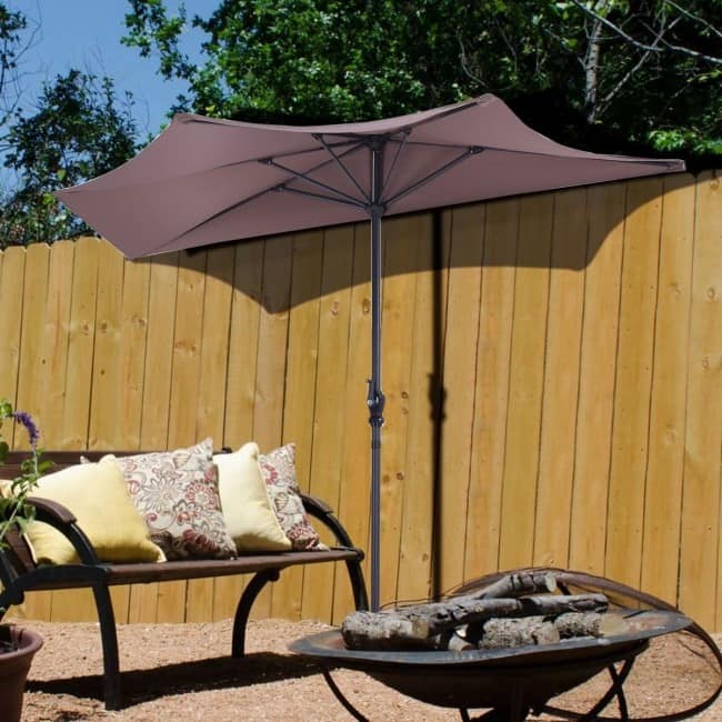 9' Half Round Patio Umbrella Sunshade