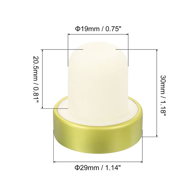 T-shaped Stoppers, 0.75inch Cork Wine Stopper Wine Bottle Corks - Gold - 8 Pcs
